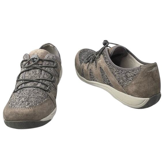 Dansko Holland Leather Sneaker EU 41 Taupe Low-Top Bungee Lace 4516201020 - Picture 2 of 13
